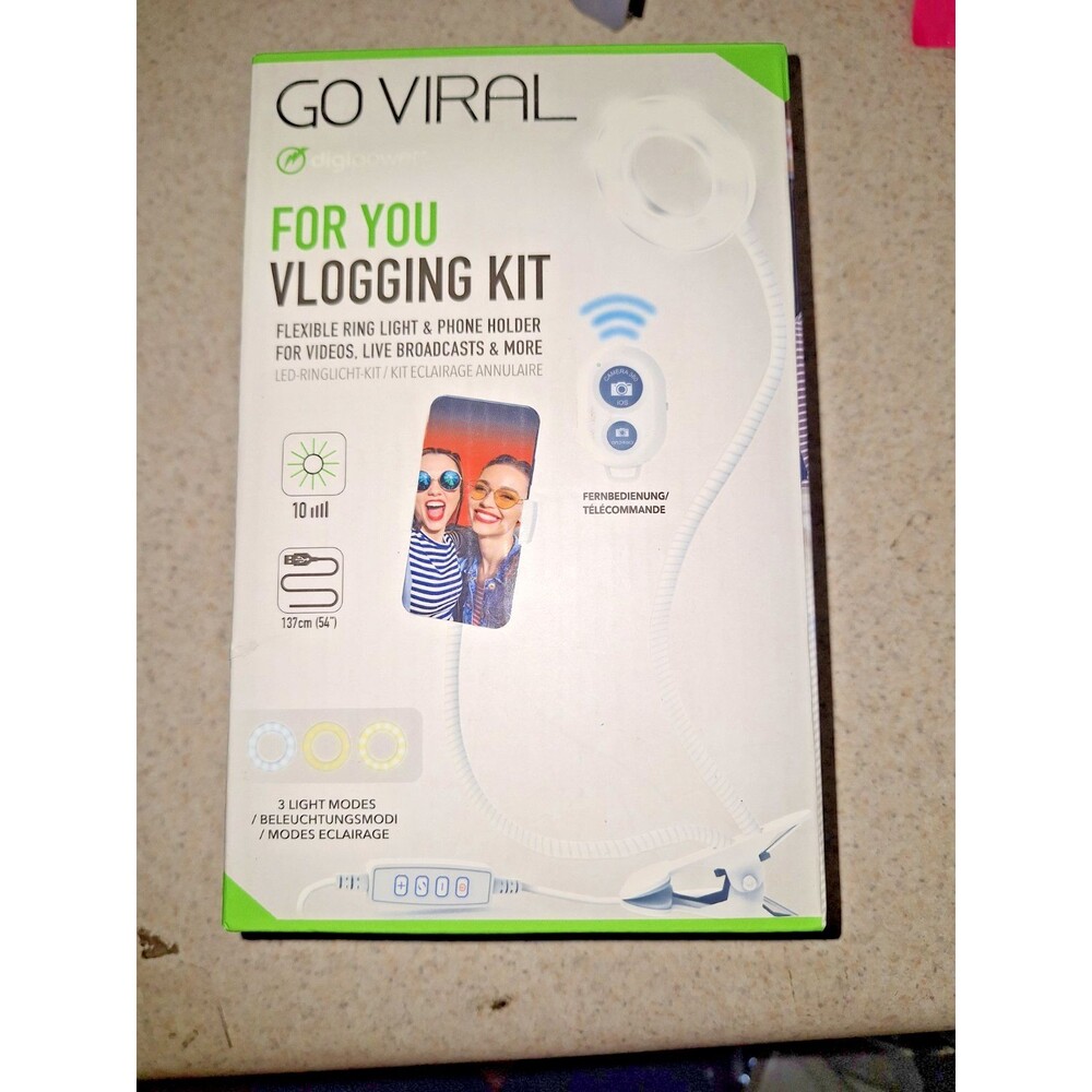 Ring Light Vlogging Kit Go Viral Digi Power You Tube Tik Tok Creator Influencer